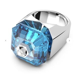 Swarovski Blue Crystal Silver Ring